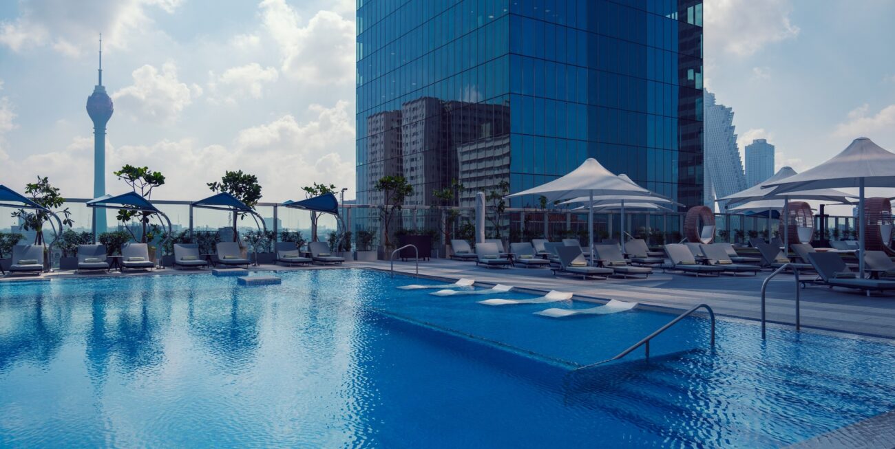 Client Name: Cinnamon Life Waterfront Integrated Resort Project Type: 2 Swimming Pools | 3 Water treatment plants | 1 Rain water harvesting treatment plant | 3 Jacuzzis | 1 Cooling tower treatment plant Year of completion: 2021