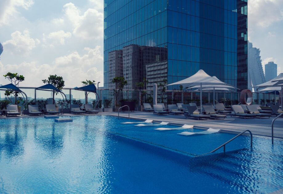 Client Name: Cinnamon Life Waterfront Integrated Resort Project Type: 2 Swimming Pools | 3 Water treatment plants | 1 Rain water harvesting treatment plant | 3 Jacuzzis | 1 Cooling tower treatment plant Year of completion: 2021